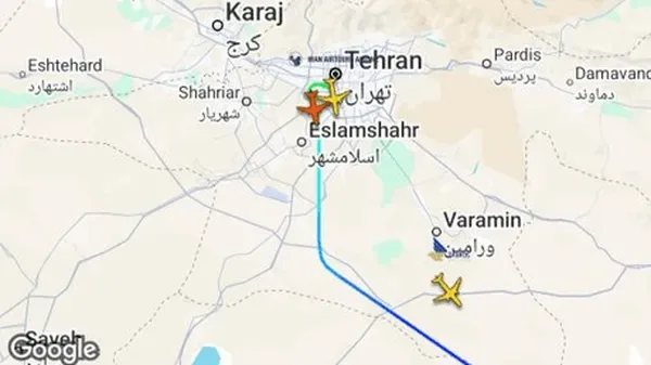 هواپیمای قطری نیمساعته تهران را ترک کرد