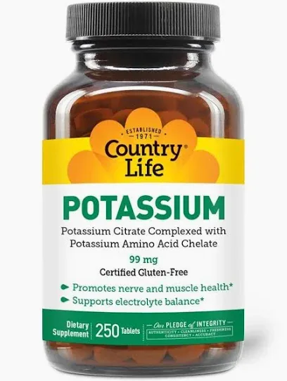قرص Country Life Potassium بهترین مکمل پتاسیم خارجی