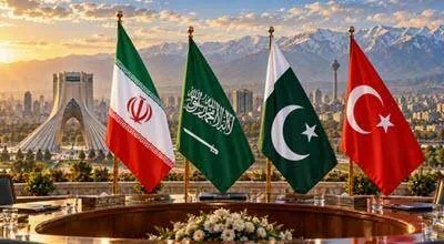 آغاز نشست چهارجانبه ایران، پاکستان، ترکیه، عربستان در تهران+ فیلم