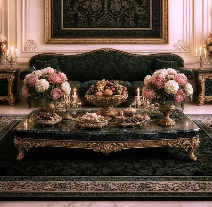 چیدمان روی میز وسط سلطنتی