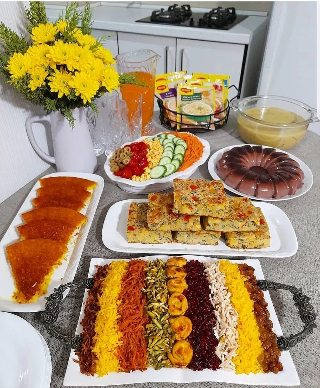 تزیین میز غذا ایرانی