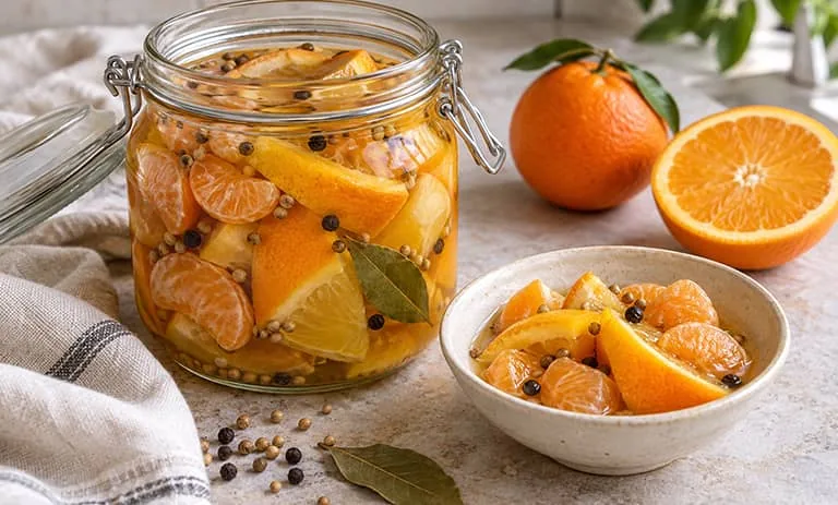 طرز تهیه ترشی نارنگی و پرتقال؛ ترشی پاییزی با طعمی متفاوت