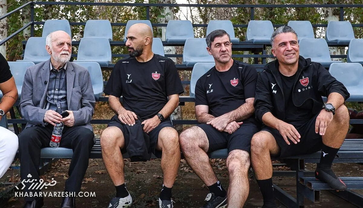 مهمان ویژه در تمرین امروز پرسپولیس +تصاویر