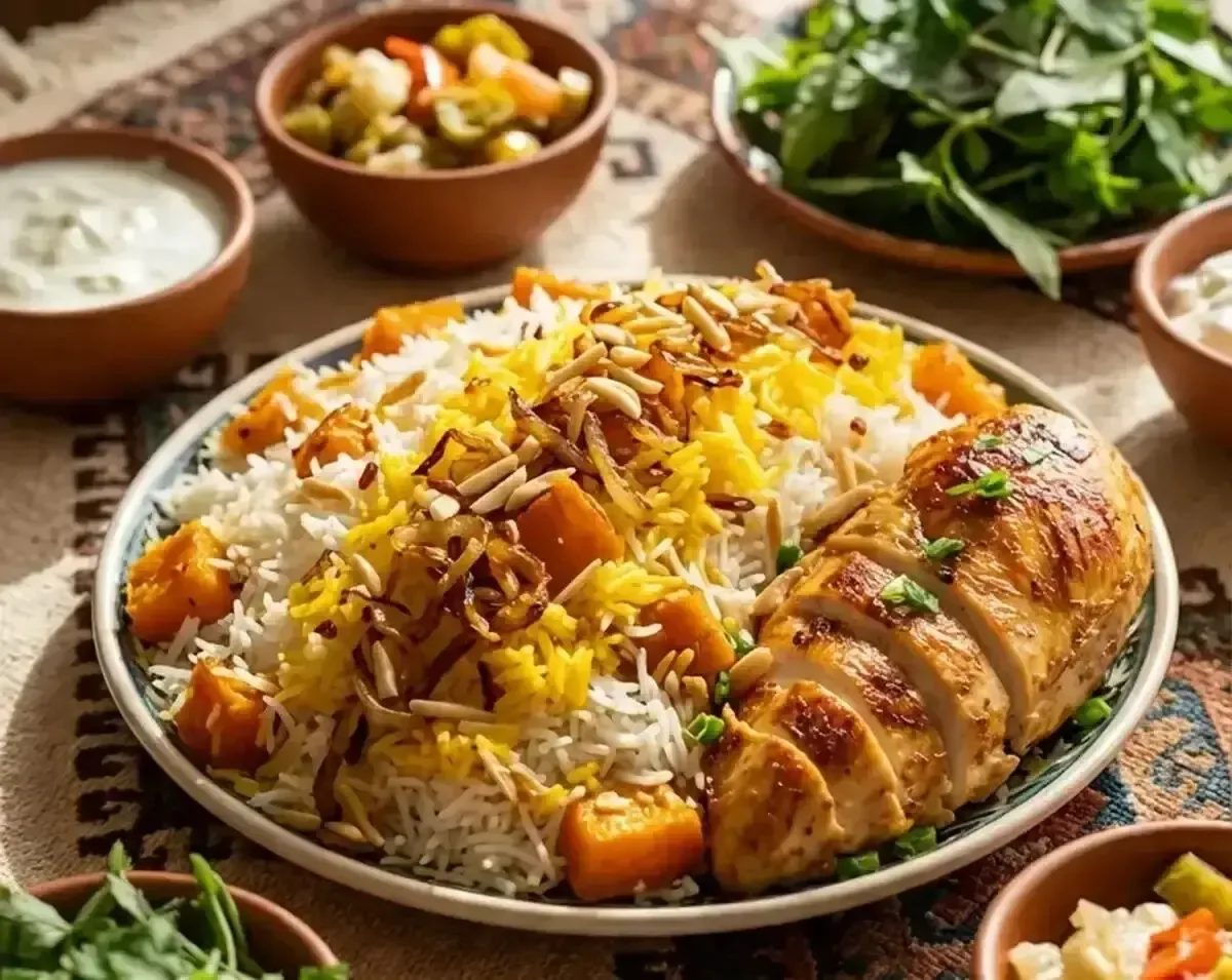 شام امشب با من: طرز تهیه پلو کدو حلوایی با مرغ؛ یک غذای پاییزی خوشمزه و متفاوت