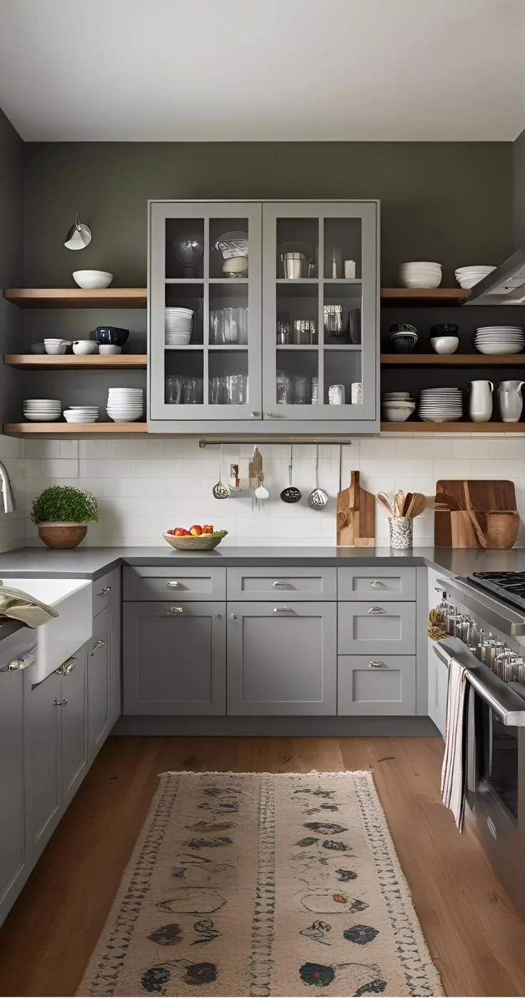 فرش مناسب کابینت طوسی