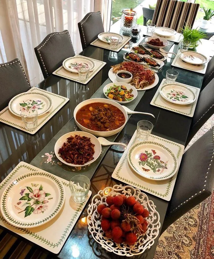 تزیین میز غذا ایرانی