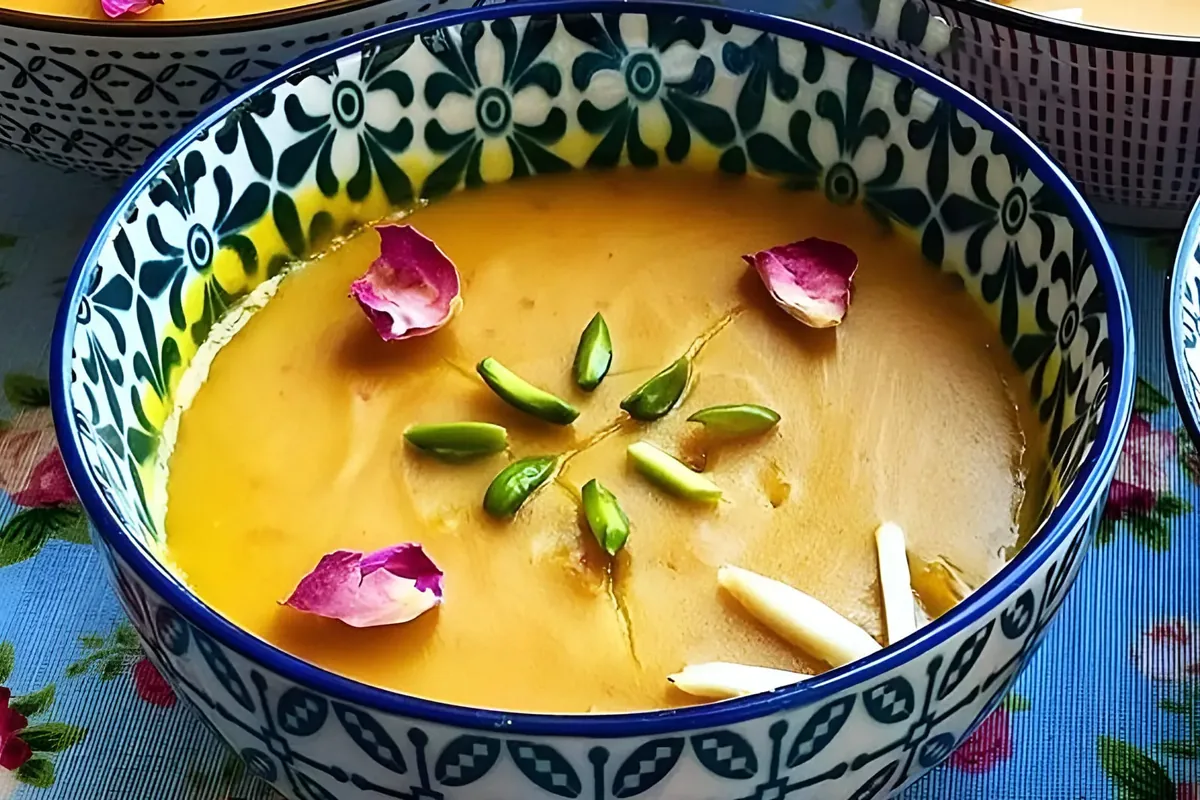 طرز تهیه کاچی زعفرانی به روش سنتی؛ دسری گرم و خوشمزه برای عصرانه