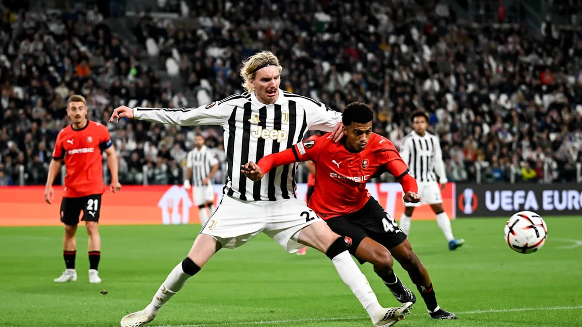 خلاصه بازی یوونتوس 2-2 رن (لیگ اروپا)