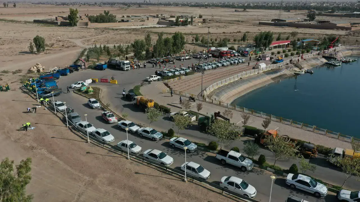 رزمایش بزرگ کنترل آب‌گرفتگی و سیلاب شهری در قم برگزار شد