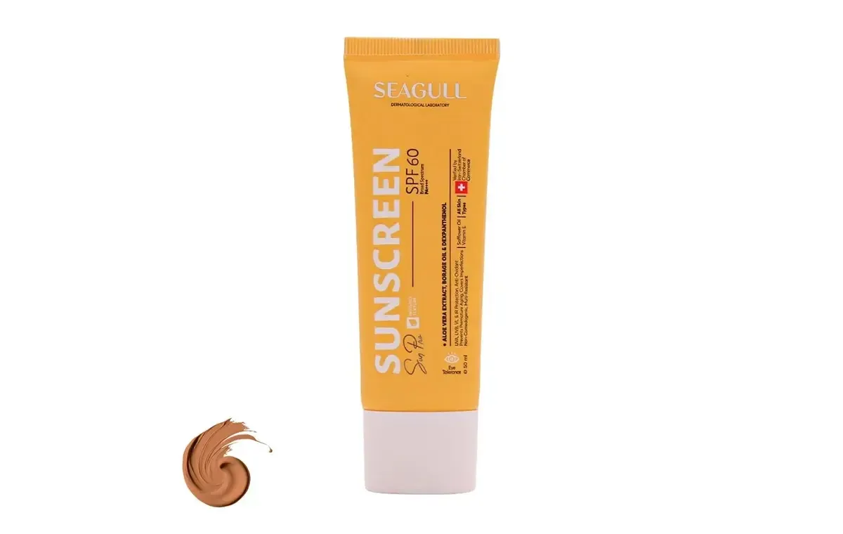 کرم ضد آفتاب رنگی SPF60 سی‌گل مناسب پوست چرب