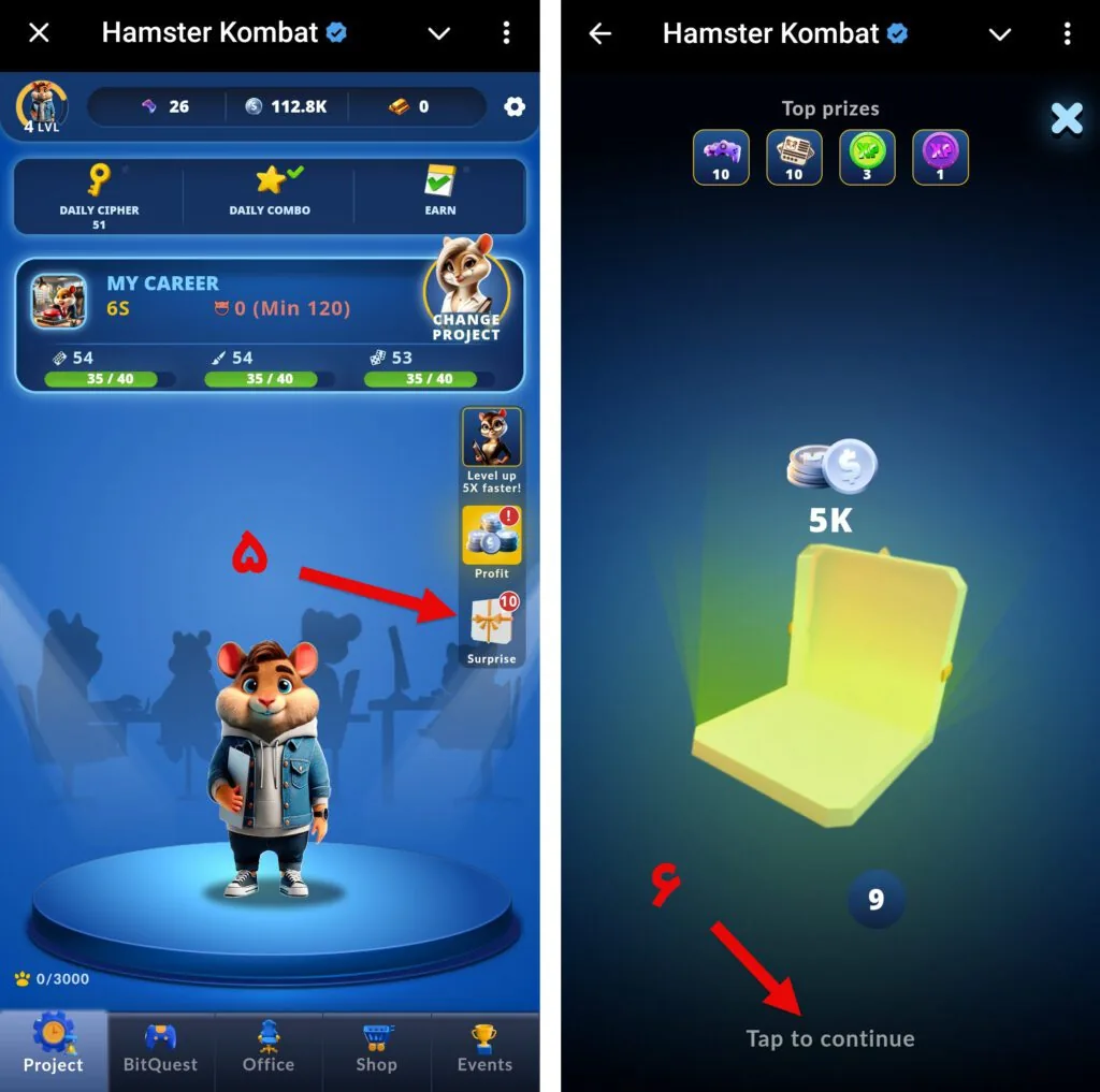 آموزش وارد کردن کارتهای روزانه بازی Hamster GameDev