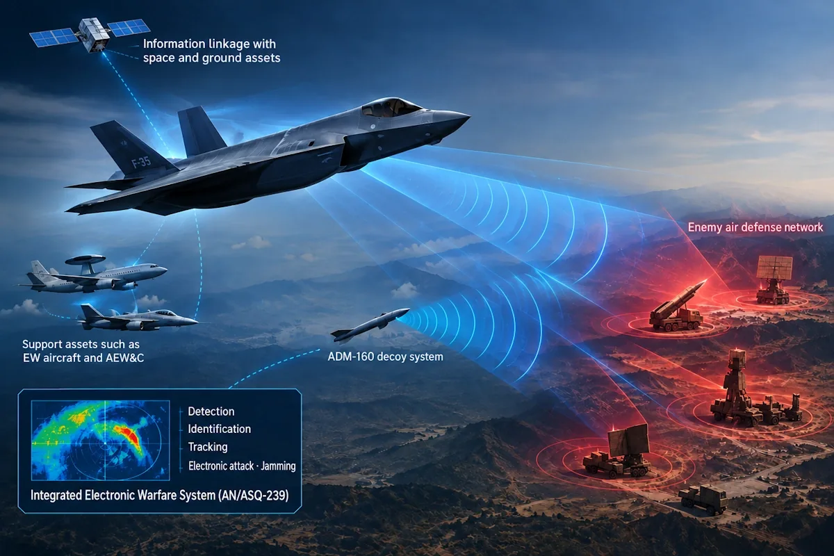 سامانه جنگ الکترونیک AN/ASQ-239 با پوشش ۳۶۰ درجه روی جنگندههای F-35