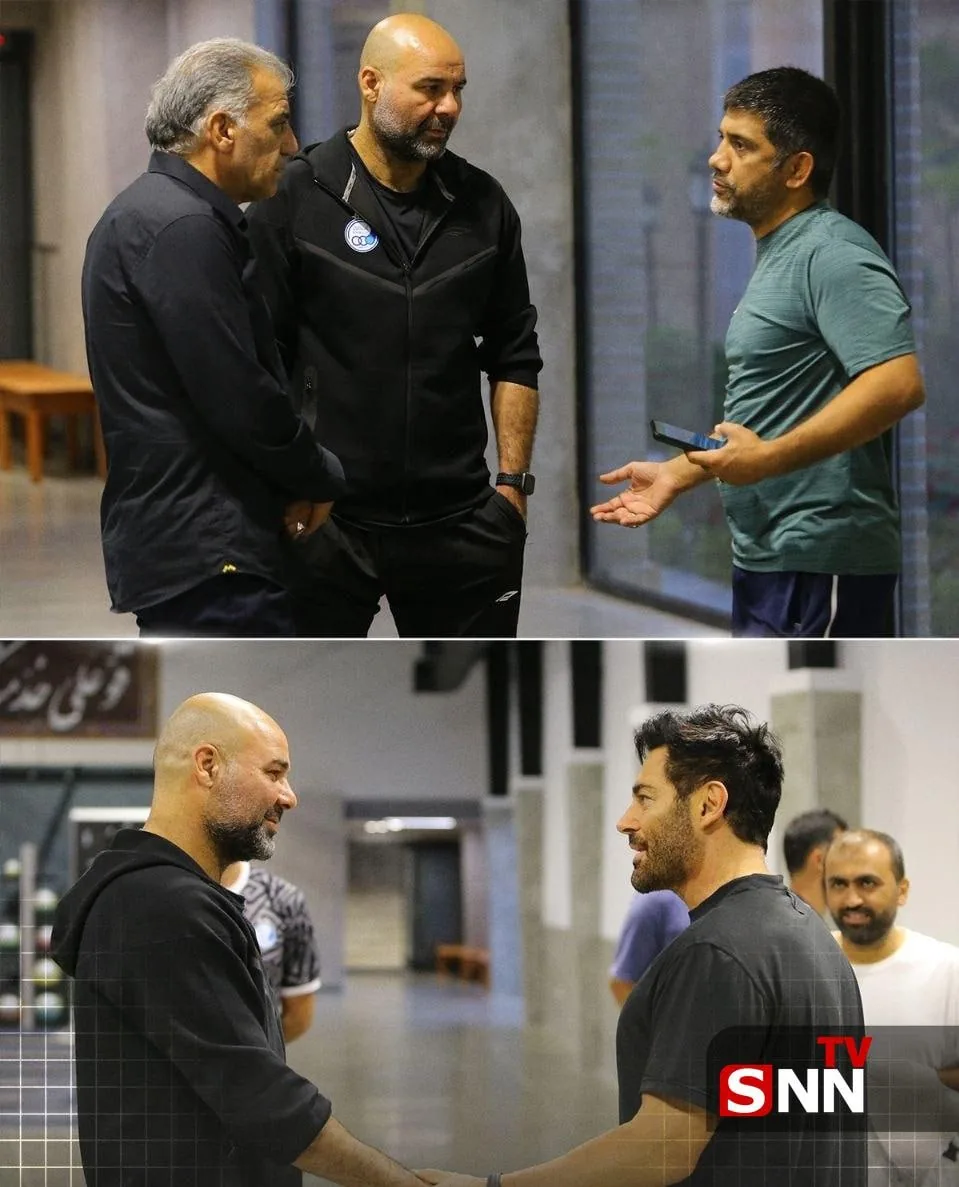 حضور علیرضا دبیر و محمدرضا گلزار در تمرین رقیب پرسپولیس / لشکرکشی آبی پوشان به فدراسیون کشتی + عکس