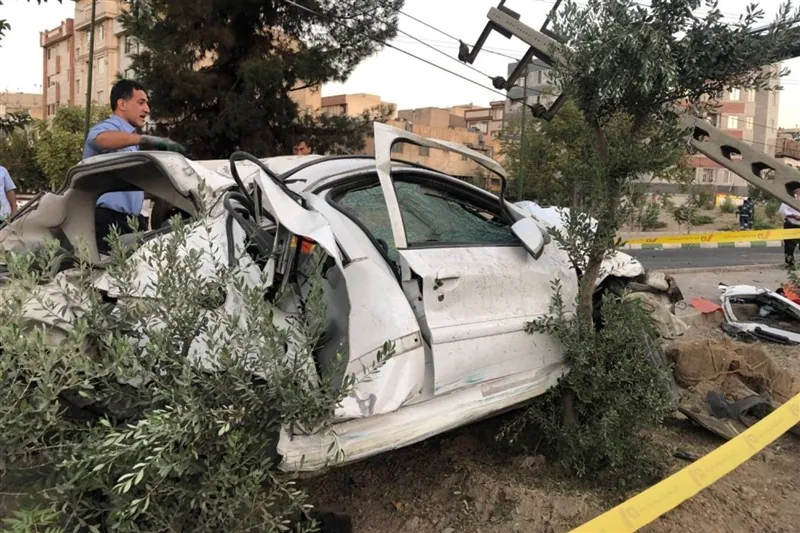 تصادف , آتش نشانی ,