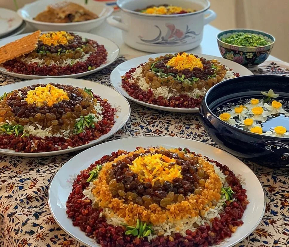 تزیین میز غذا ایرانی