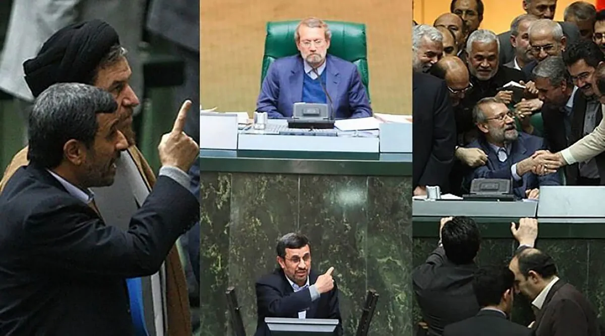 احمدی نژاد گفت کاری کردهام که لاریجانی و قالیباف...