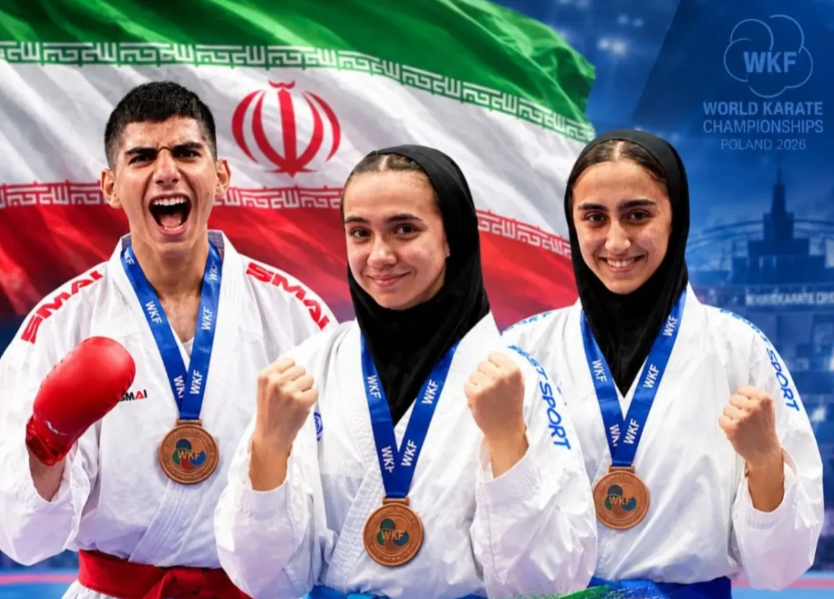 ۳ برنز، حاصل تلاش ملی پوشان کاراته ایران در مسابقات جهانی لهستان