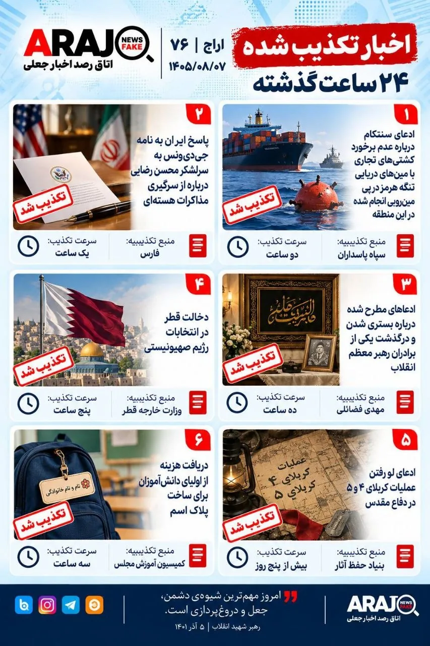 مروری بر اخبار تکذیب شده ۲۴ ساعت گذشته