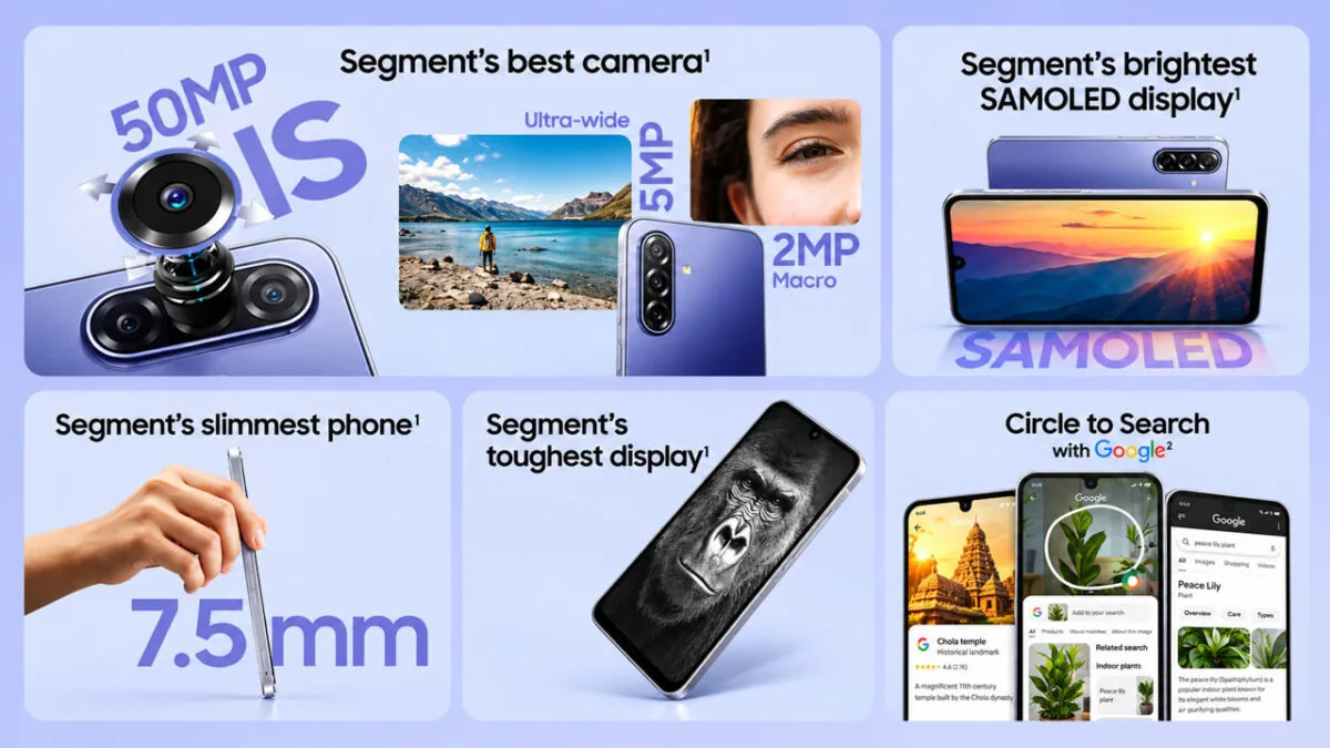 معرفی قابلیت‌های گلکسی F70 سامسونگ شامل دوربین ۵۰ مگاپیکسلی، نمایشگر AMOLED و طراحی باریک