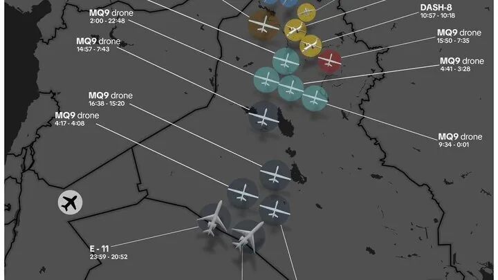 حشدالشعبی عراق از نقض حریم هوایی این کشور توسط ۱۷ هواپیمای جنگی از مبدأ پایگاههای ترکیه و اردن خبر داد
