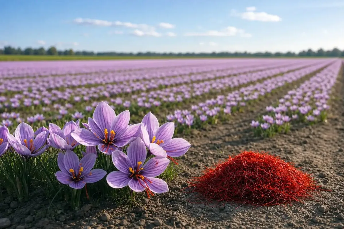 برداشت زعفران در ۵۵ هزار هکتار اراضی آذربایجان غربی آغاز شد