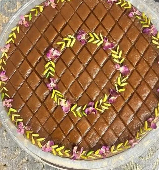 تزیین حلوا با چاقو