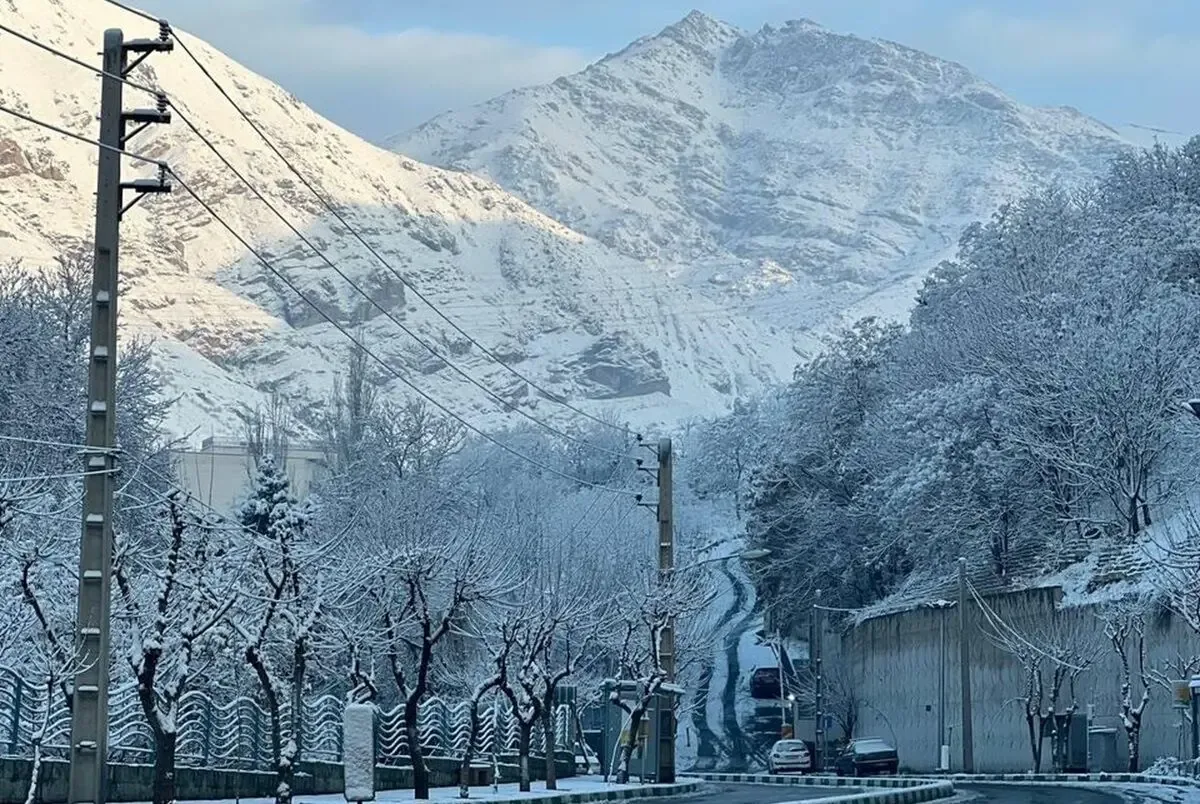 برف پاییزی در ارتفاعات تهران