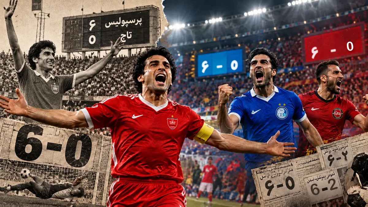 6 گلههای فوتبال ایران؛ از برد ۶تایی تاریخی پرسپولیس مقابل استقلال تا بازی سپاهان مقابل فجرسپاسی