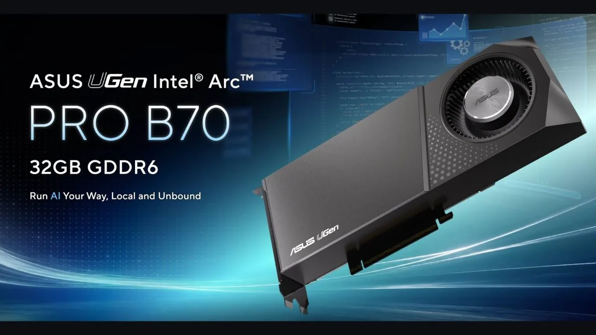 ایسوس پساز دو نسل غیبت کارت گرافیک Intel Arc Pro B70 را معرفی کرد