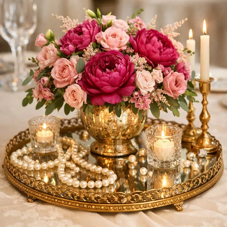 چیدمان روی میز وسط سلطنتی
