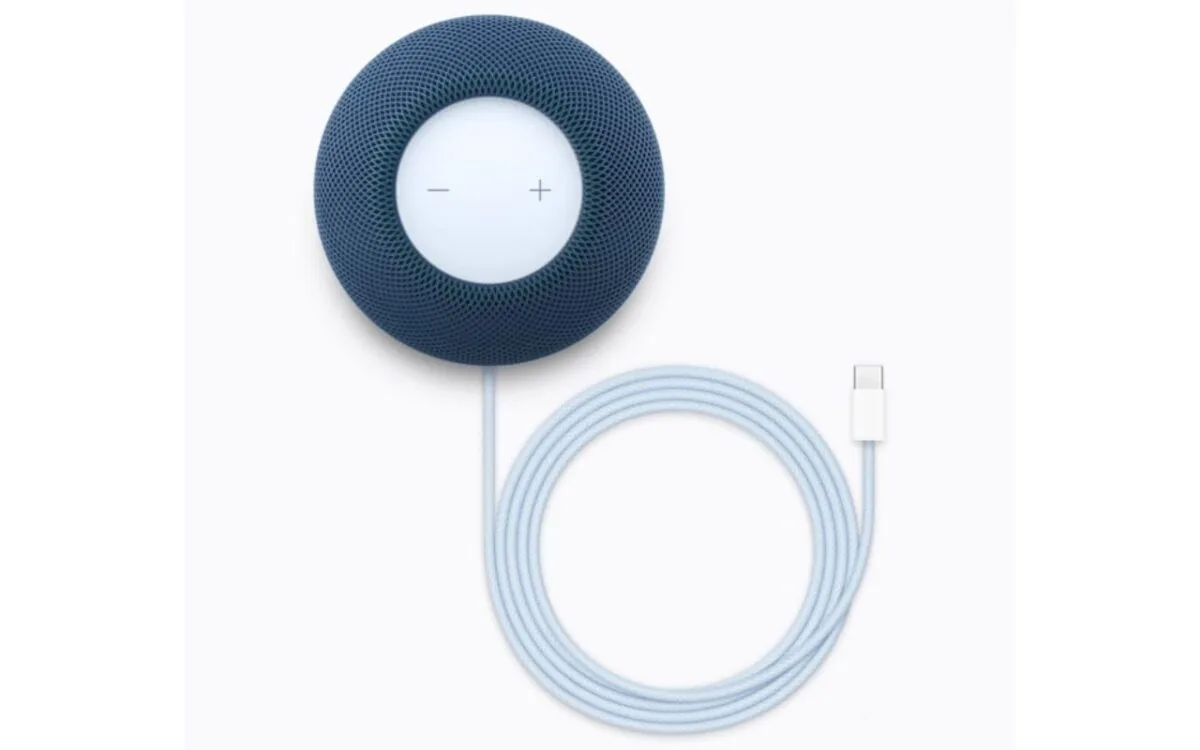 تصویری از اسپیکر هوشمند اپل HomePod mini 2 و متعلقات آن