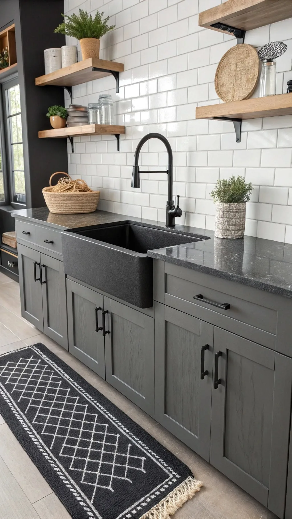 فرش مناسب کابینت طوسی
