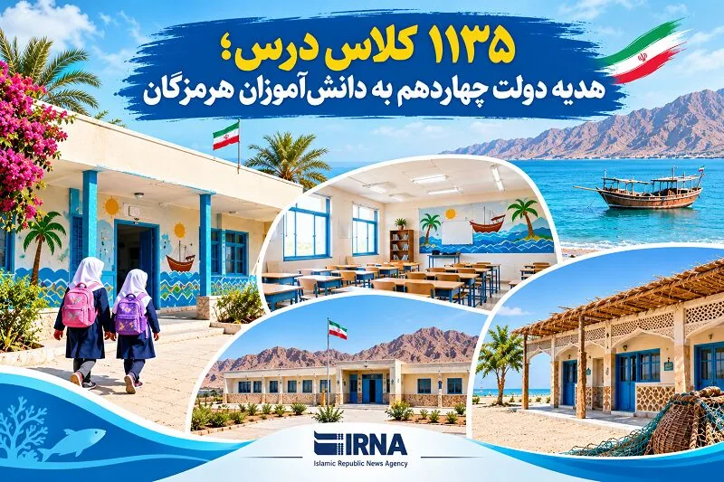 ۱۱۳۵ کلاس درس؛ هدیه دولت چهاردهم به دانشآموزان هرمزگانی
