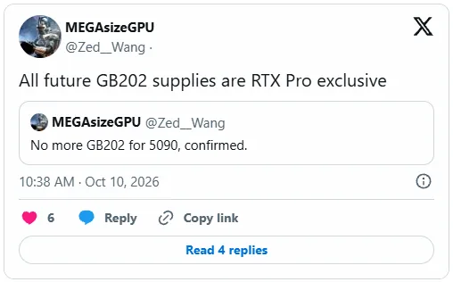 توقف تولید RTX 5090