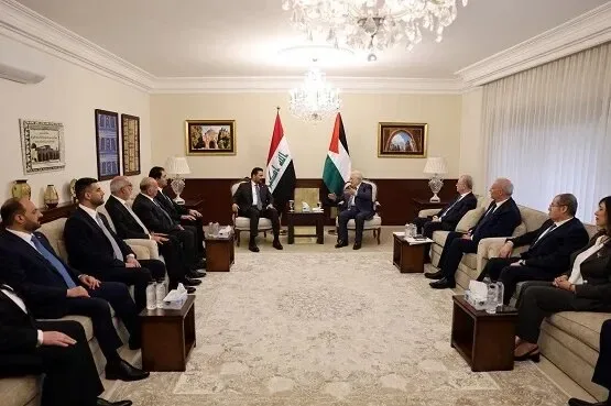 دیدار محمود عباس با الزیدی در امان با تأکید بر حمایت عراق از فلسطین
