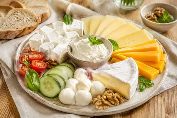 انواع پنیر صبحانه برای تزئین