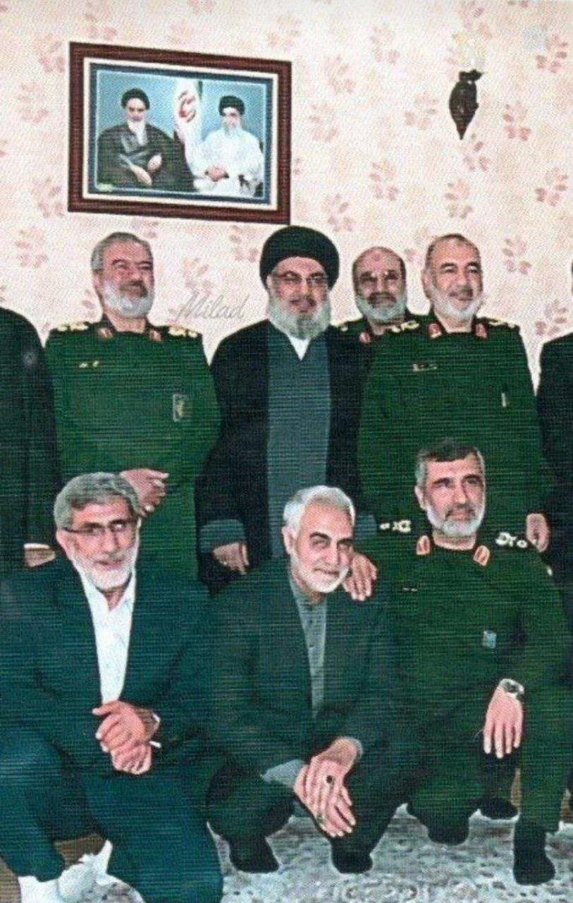 تصویر فرماندهان شهید در کنار سیدحسن نصرالله/ سرداران قاآنی و فدوی هم هستند