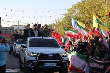 فیلم | گرمسار صحنه نمایش اقتدار و همدلیِ «جانفدایان ایران»