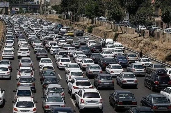 ترافیک سنگین در آزادراه تهران ـ کرج ـ قزوین