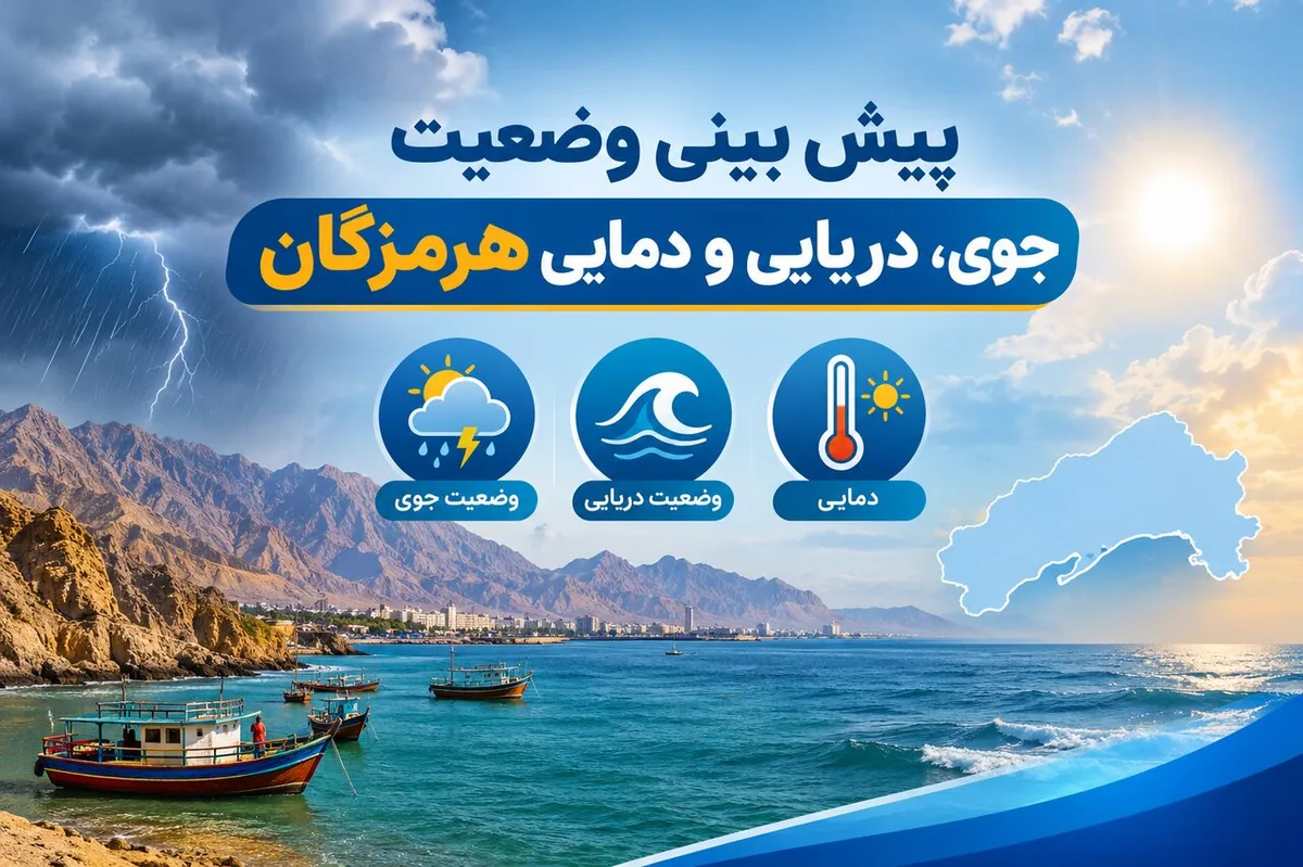 پیشبینی رگبار باران، رعدوبرق و تندباد لحظهای در هرمزگان طی روز جاری