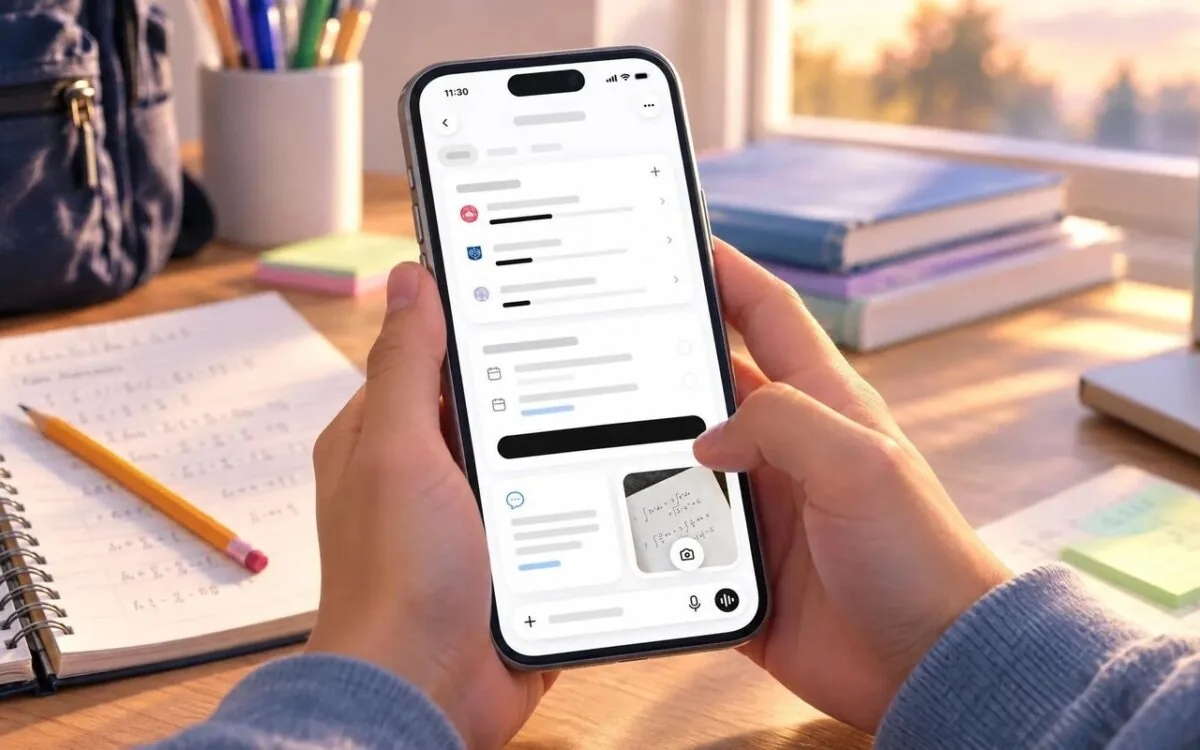 تصویری از قابلیت جدید ChatGPT در تلفن همراه در دست کاربر