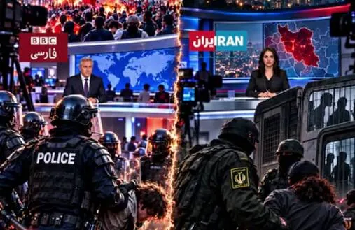 فیلم/ بازی دوگانه بیبیسی و اینترنشنال با واژه پلیس