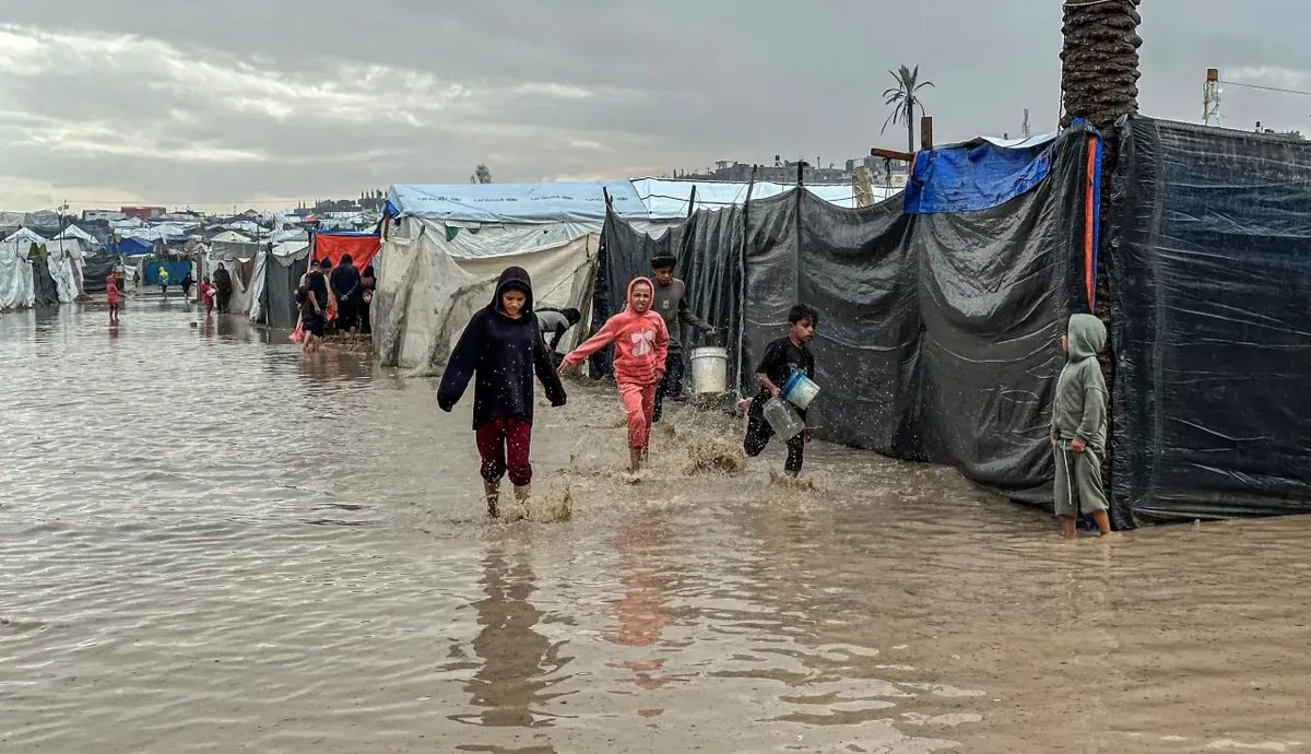 هشدار سازمان ملل درباره خطر سیلاب و سرمای زمستان برای آوارگان غزه
