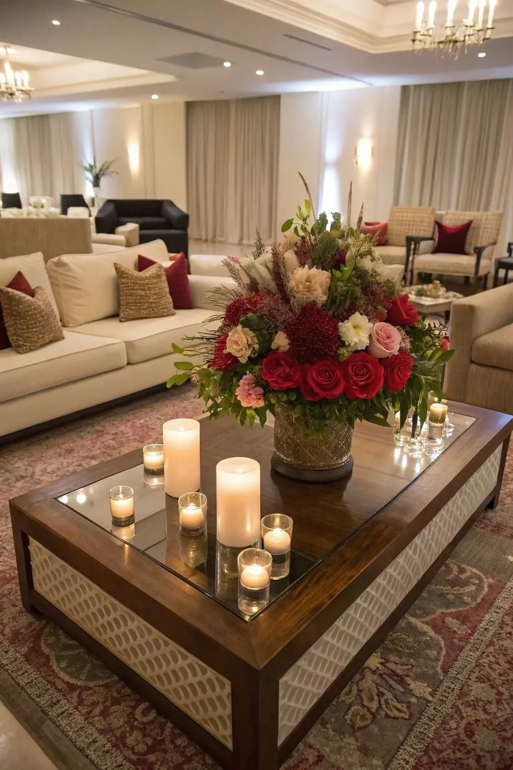 چیدمان روی میز وسط سلطنتی