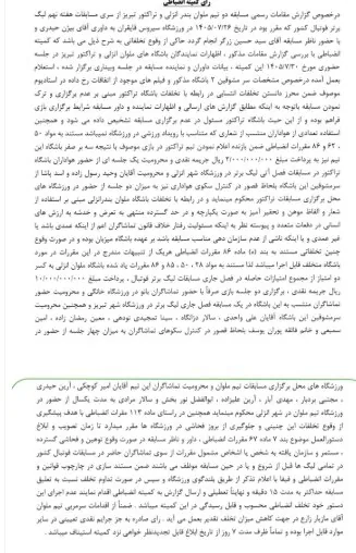 رای بازی جنجالی اعلام شد؛ باخت تبریزیها و کسر امتیاز از انزلی چیها