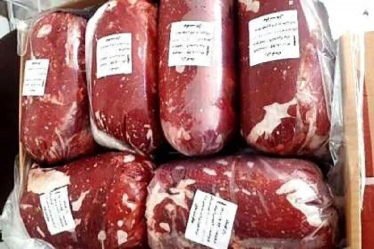 توقیف یک تن گوشت منجمد بدون هویت در محور کاشمر