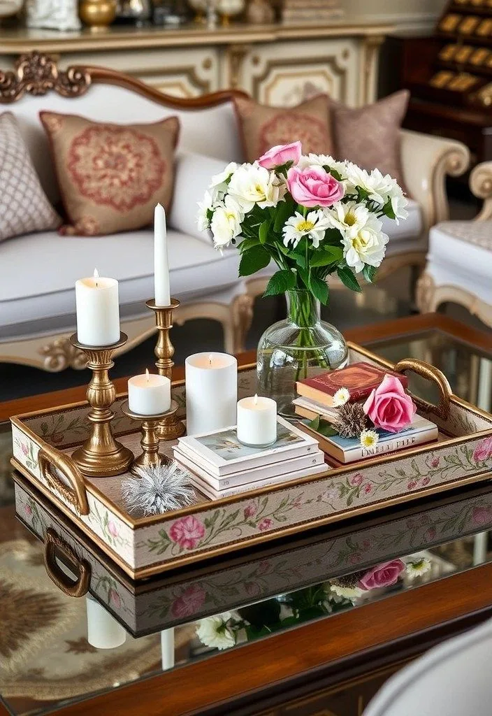 چیدمان روی میز وسط سلطنتی