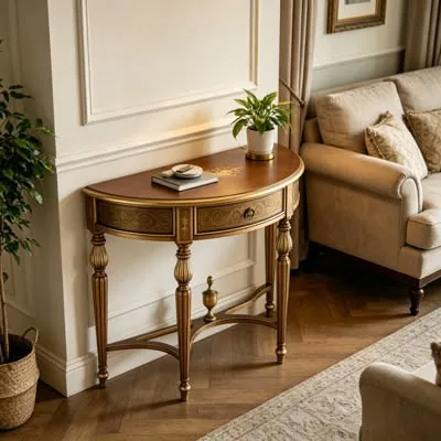 میز کنسول نیم دایره