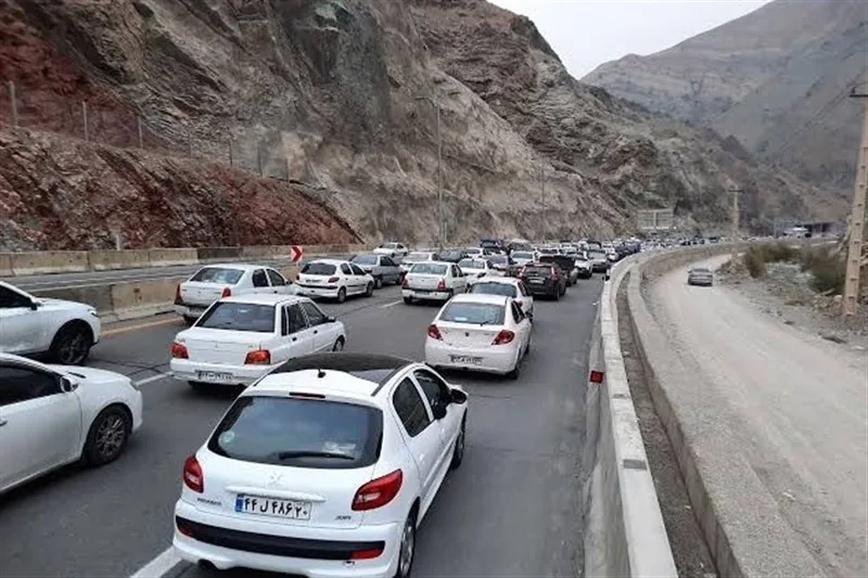 ترافیک پرحجم در محورهای مواصلاتی شمال