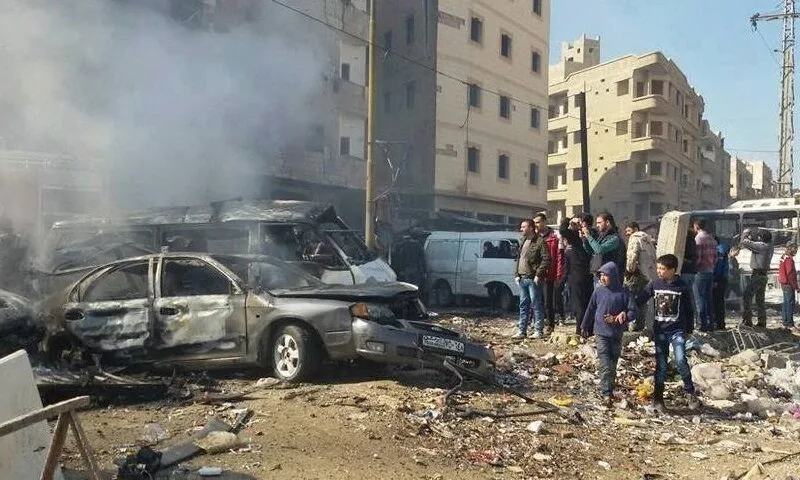 انفجار خودروی بمبگذاریشده در جاده بینالمللی دمشق-حمص